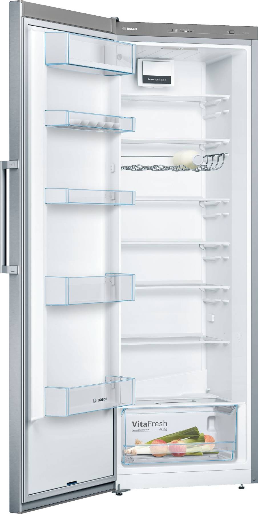 BOSCH Réfrigérateur 1 porte Série 4 Froid Brassé 324L Inox - KSV33VLEP