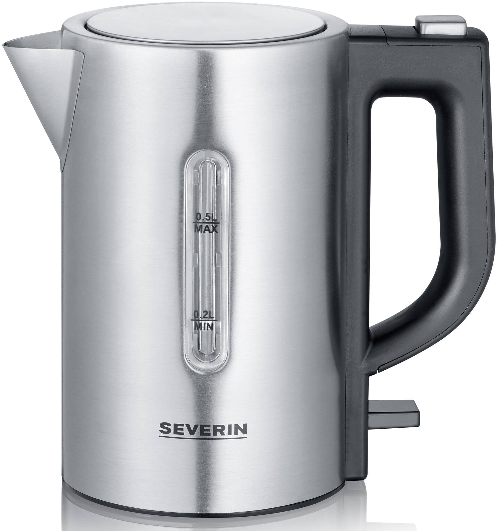 Bouilloire SEVERIN Nomade 0.5L 1100W Inox Noir 2 tasses WK3647