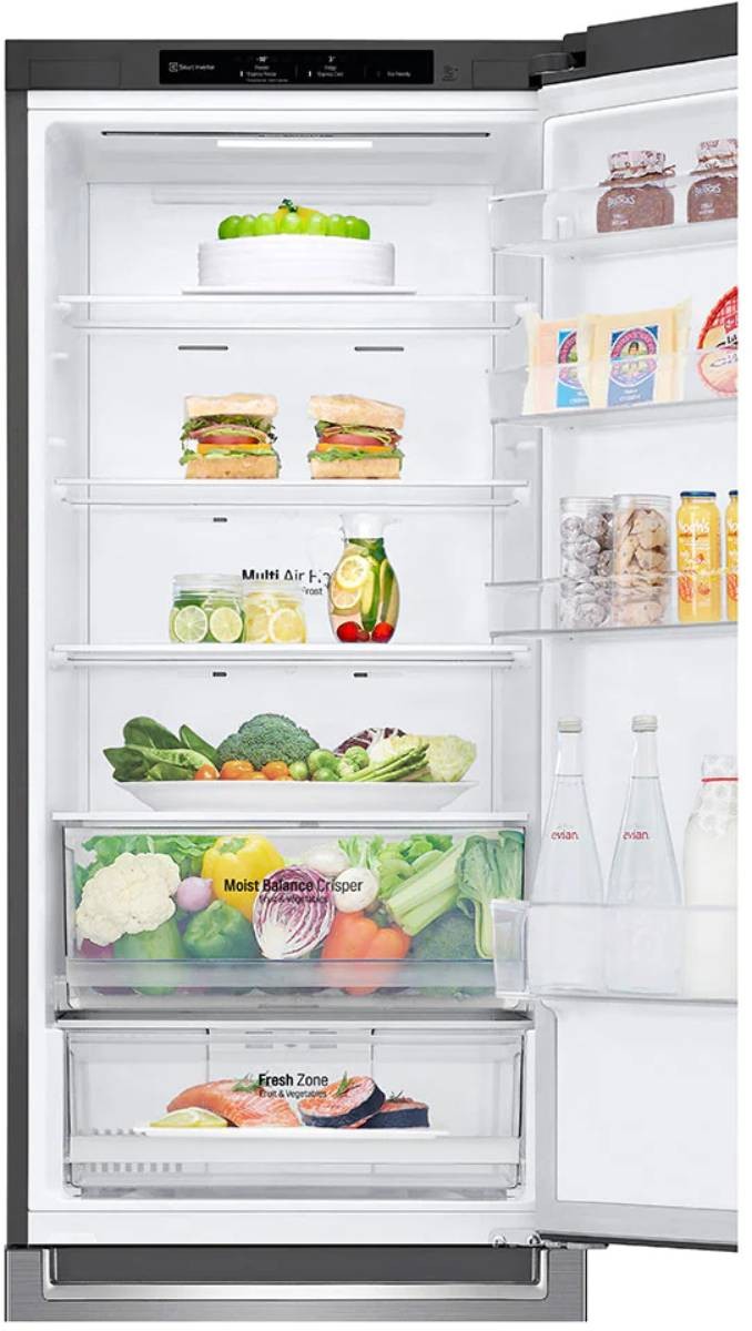 Réfrigérateur congélateur bas LG Door cooling+ 384L Inox - GBB62PZJEN