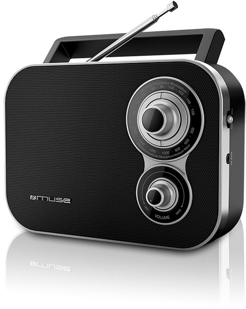 Radio FM MUSE FM/MW Portable Entrée auxiliaire Noir M051R