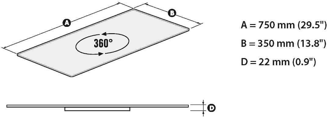 MELICONI Pied de table rotatif  - ROTOBASEELITEL