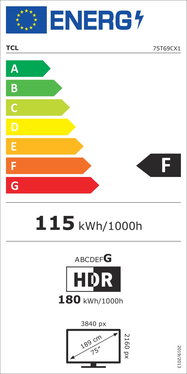 TV QLED 4K 189 cm TCL - 75T69C TV QLED 4K 189 cm TCL - 75T69C