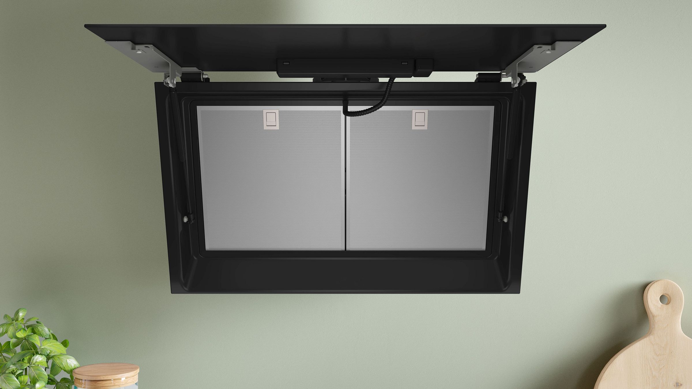 Hotte decorative murale BOSCH 80cm 60dB Noir - DWJ81AN60