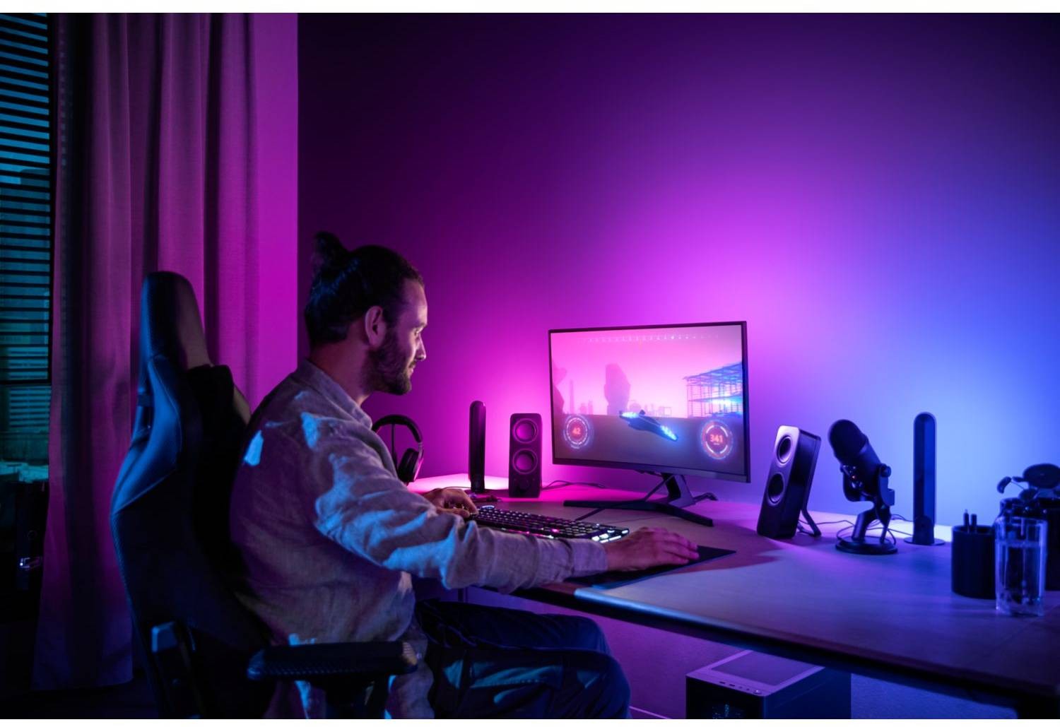 PHILIPS HUE Lumière connectée  - HUE-LIGHTSTRIPPC-24