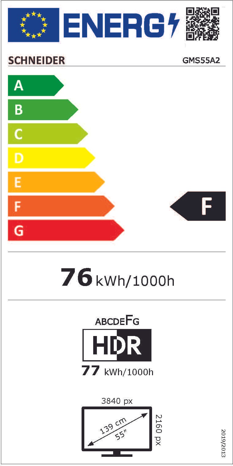 TV LED 4K 139 cm SCHNEIDER - GMS55A2 TV LED 4K 139 cm SCHNEIDER - GMS55A2