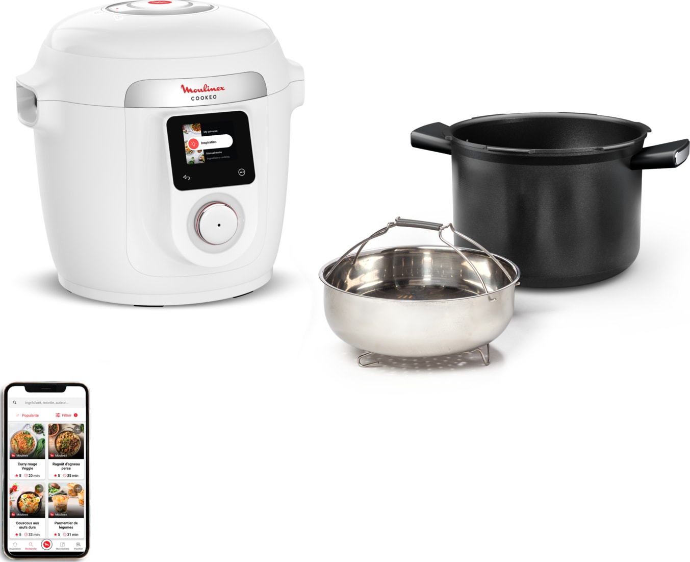 Multicuiseur MOULINEX 6L 1600W Blanc - CE952110