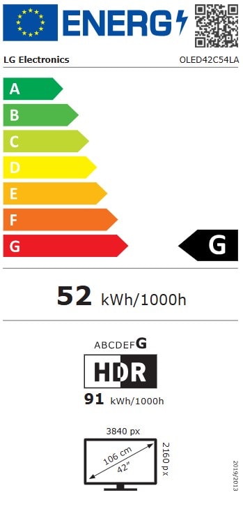 TV OLED 4K 106 cm LG C5, 120Hz, Smart TV, 42" - OLED42C54