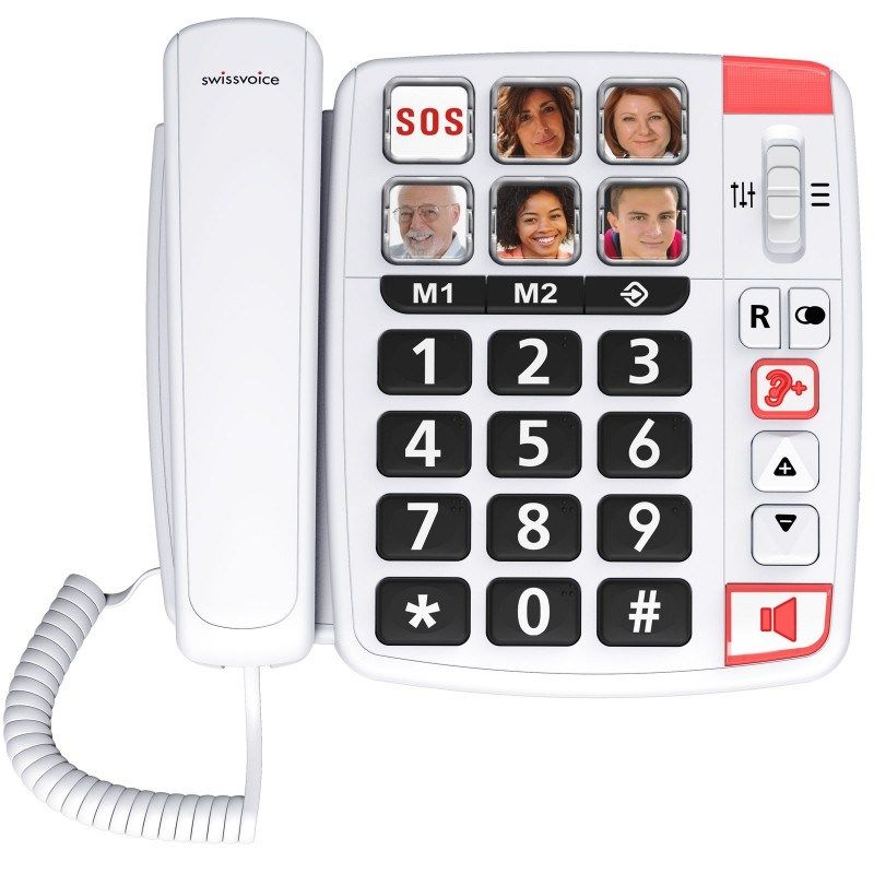 Téléphone filaire ALCATEL 6 touches mémoires Blanc XTRA1110