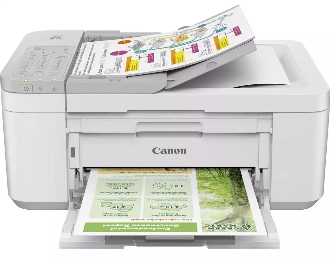 Imprimante multifonction jet d'encre CANON Recto-Verso CAD Fax Wi-Fi Blanc TR4756I