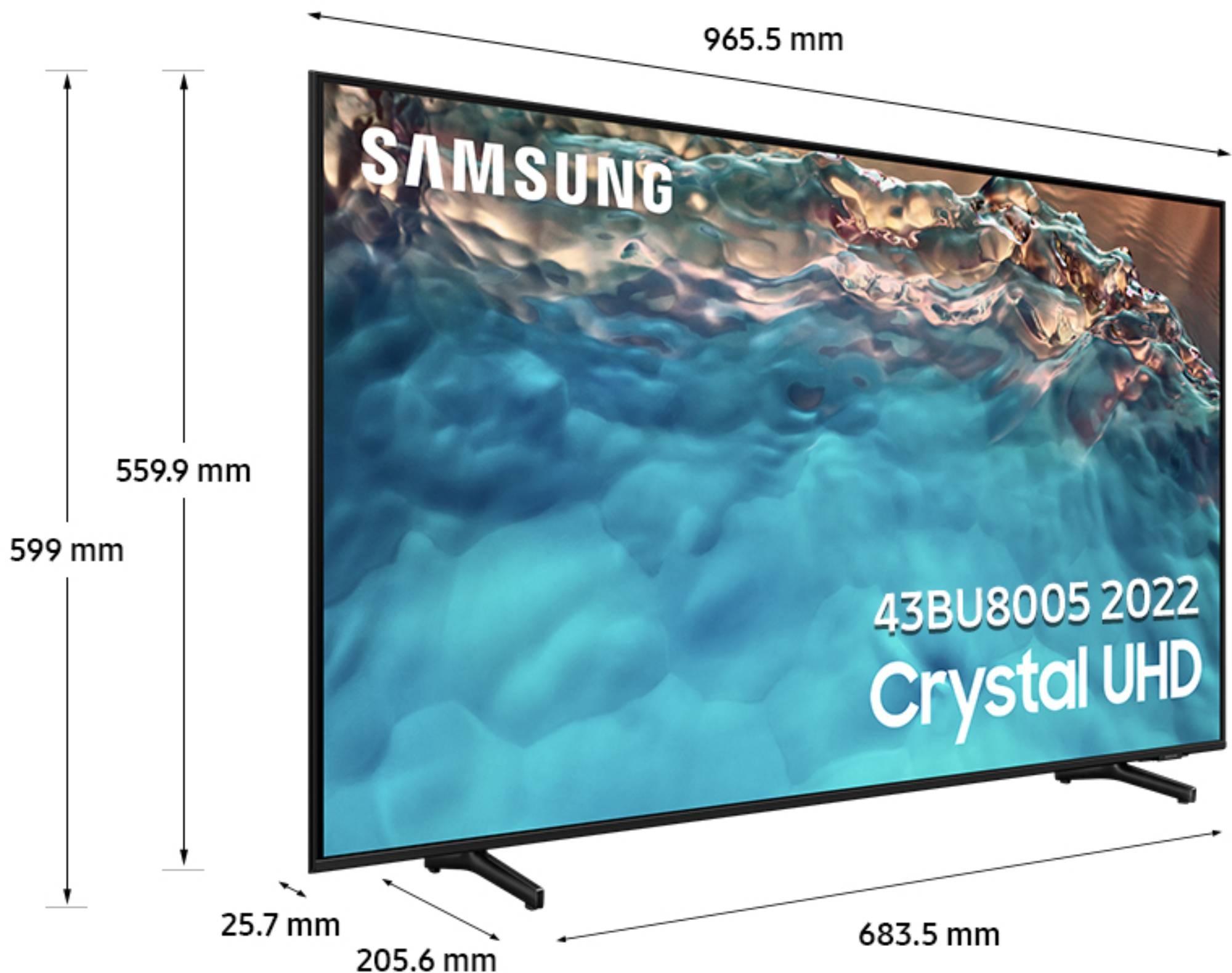 SAMSUNG TV LED 4K 108 cm TV LED UE43BU8005K 4K 108 cm - UE43BU8005K