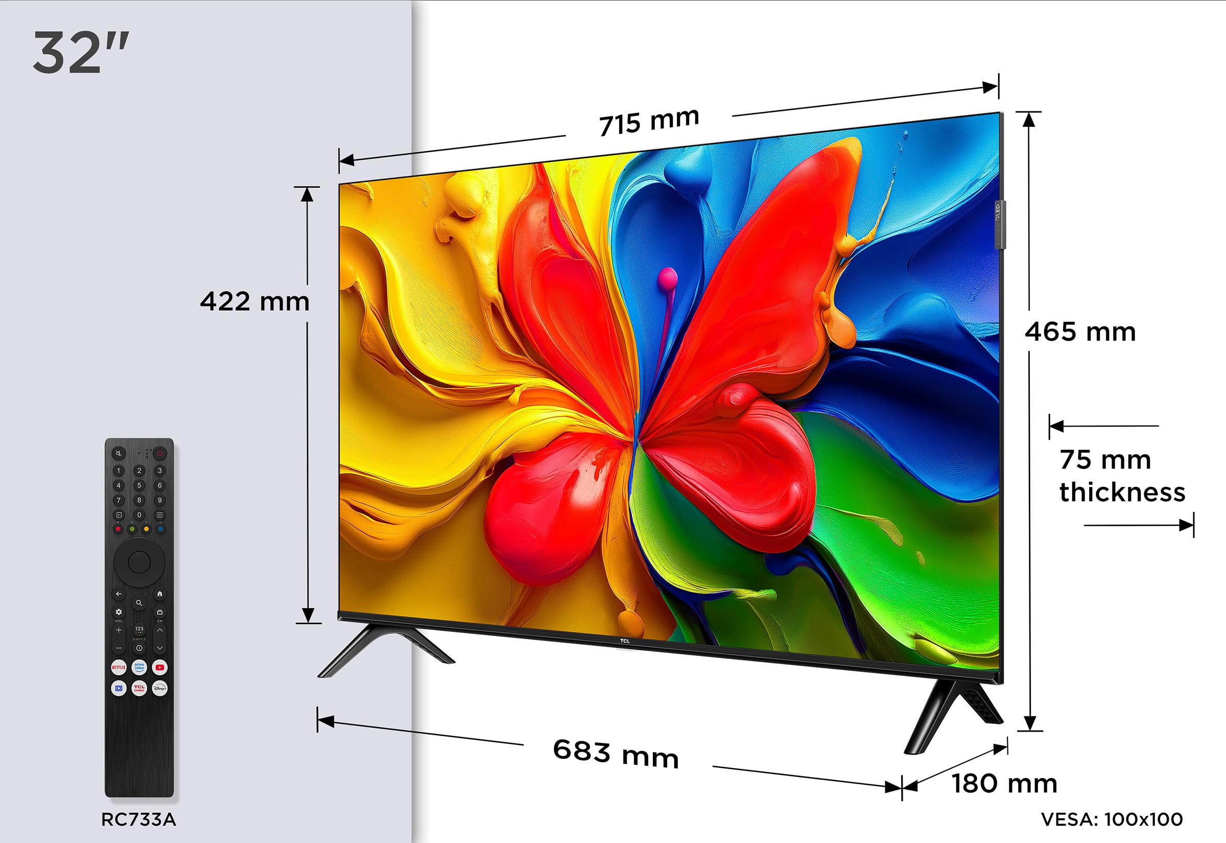 TV LED 80 cm TCL QLED HD, Chromecast intégré 32" - 32S4K TV LED 80 cm TCL QLED HD, Chromecast intégré 32" - 32S4K