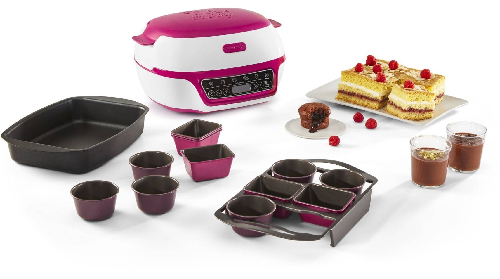 Machine à gâteau TEFAL 5 programmes automatiques 1100W Rouge KD810112