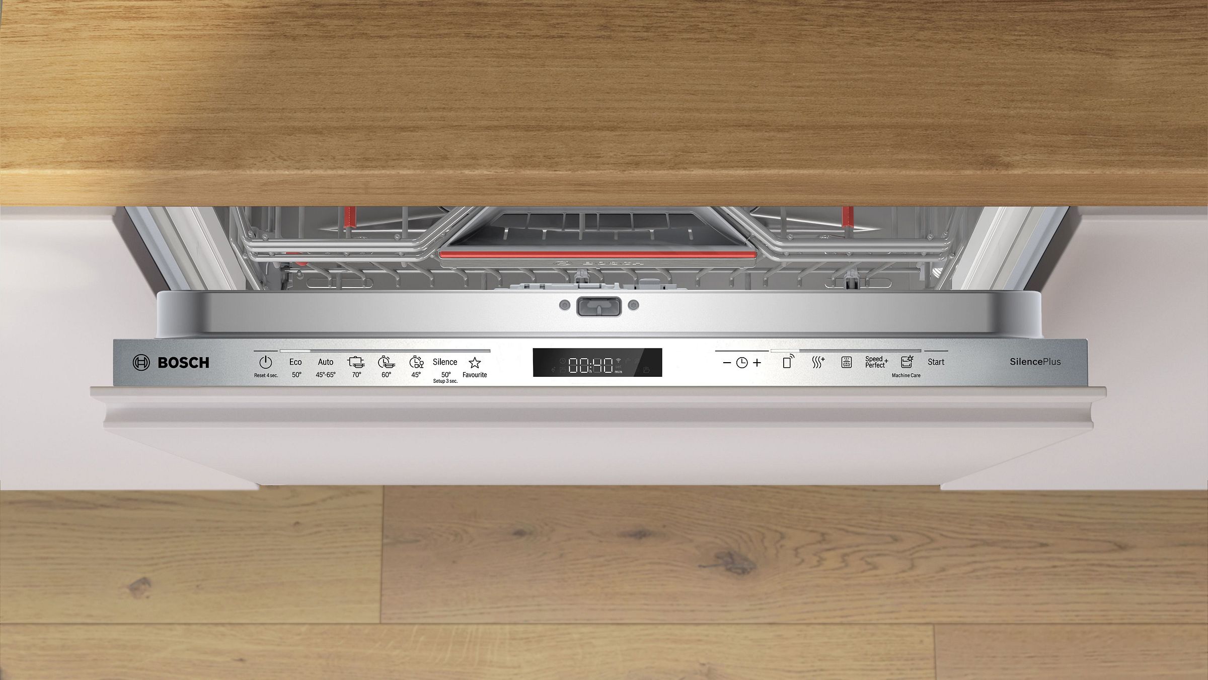 Lave vaisselle tout integrable 60 cm BOSCH Connecté 14 couverts 42dB - SMD6ECX21E