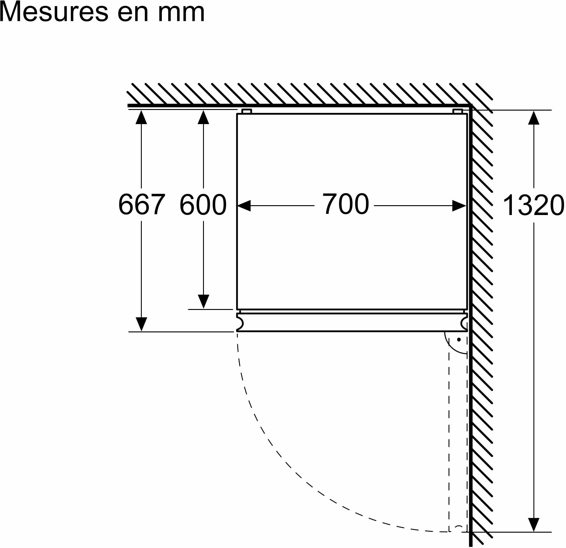 Réfrigérateur congélateur bas BOSCH , Froid No Frost, 440L, Inox - KGN492IAF