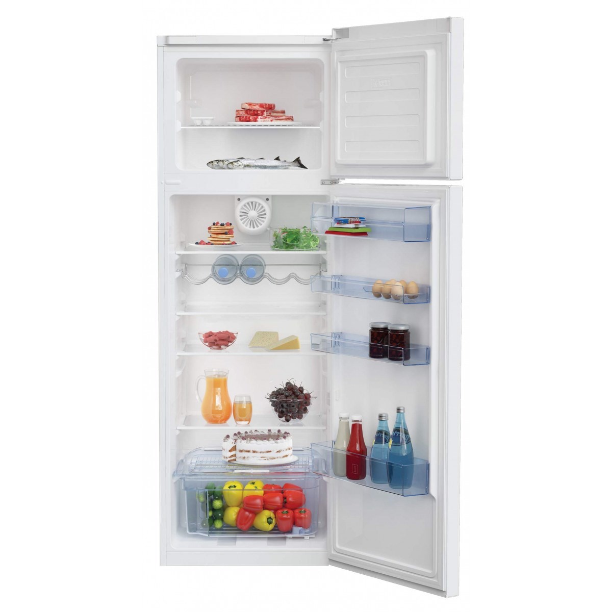 Réfrigérateur congélateur haut BEKO Froid brassé MinFrost 306L Blanc - RDSA310K30WN