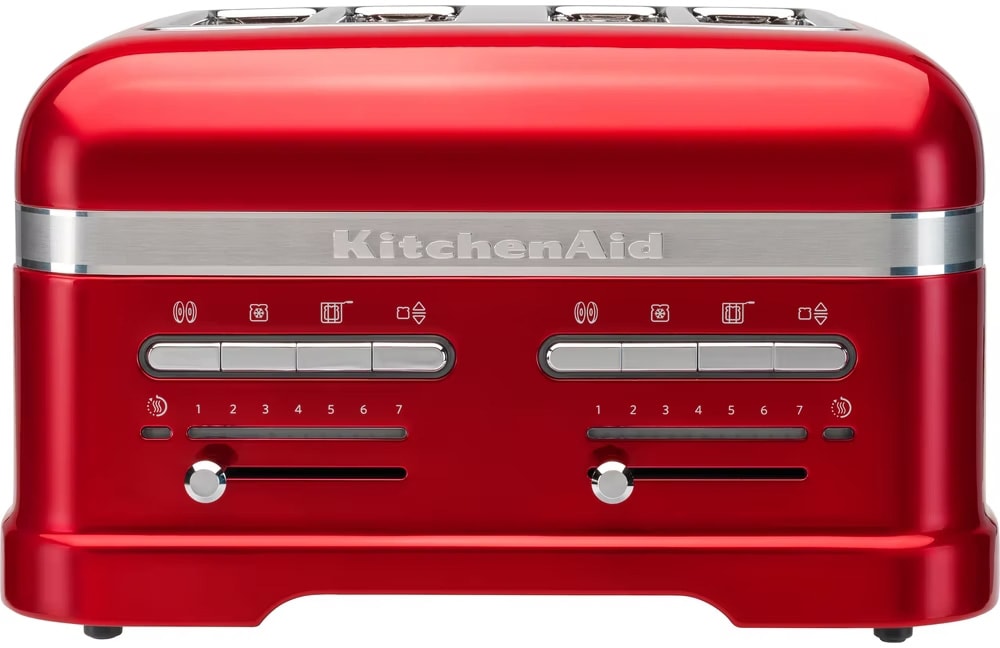 Grille pain KITCHENAID Artisan, 4 fentes, 2500w, Rouge - 5KMT4205ECA