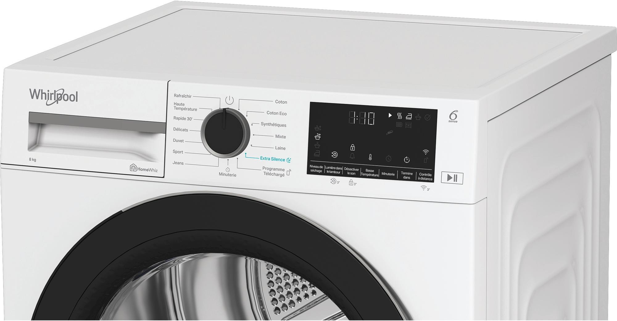 Sèche-linge pompe à chaleur WHIRLPOOL 8kg Blanc - CWD84MWBSFR