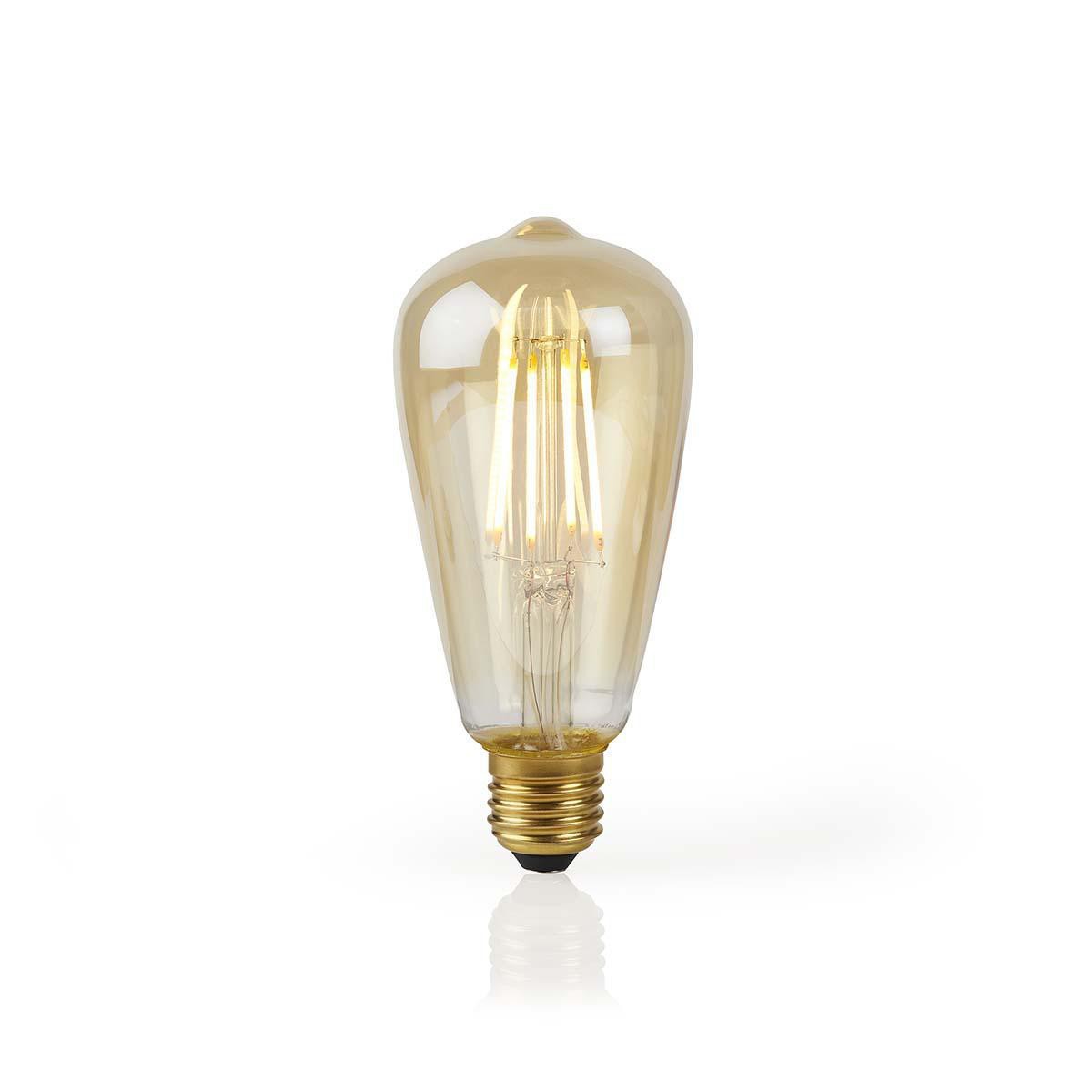 NEDIS Lumière connectée à Filament LED Wi-Fi E27  WIFILF10GDST64