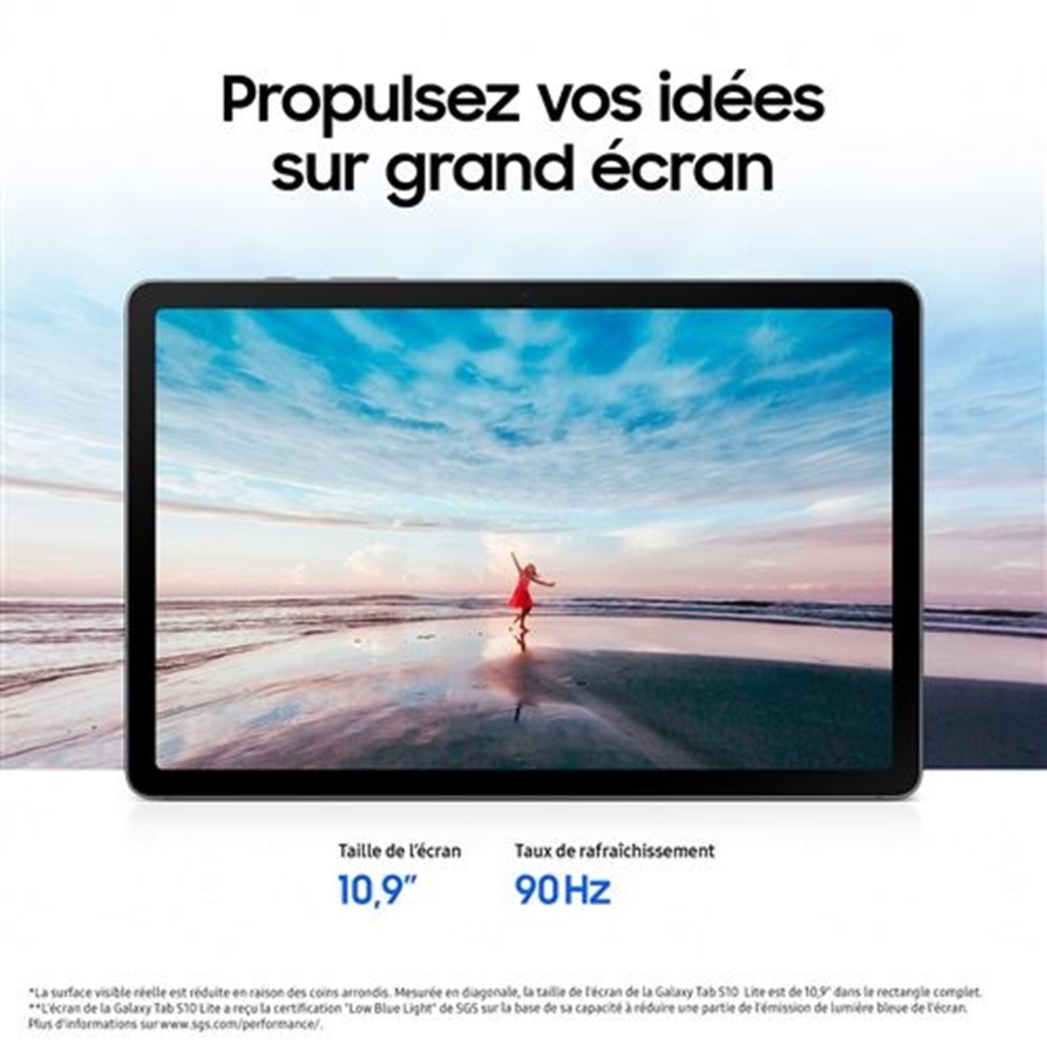 Tablette tactile SAMSUNG Galaxy Tab S10L 10.9" Wi-Fi 128Go Corail - GALTABS10-L-128-COR