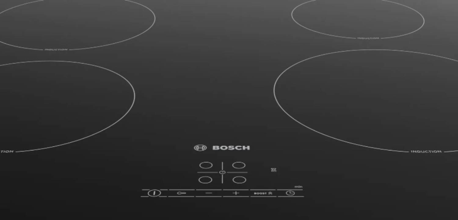 BOSCH Plaque induction Série 4 Powerboost 60cm Noir - PUE61RBB5E