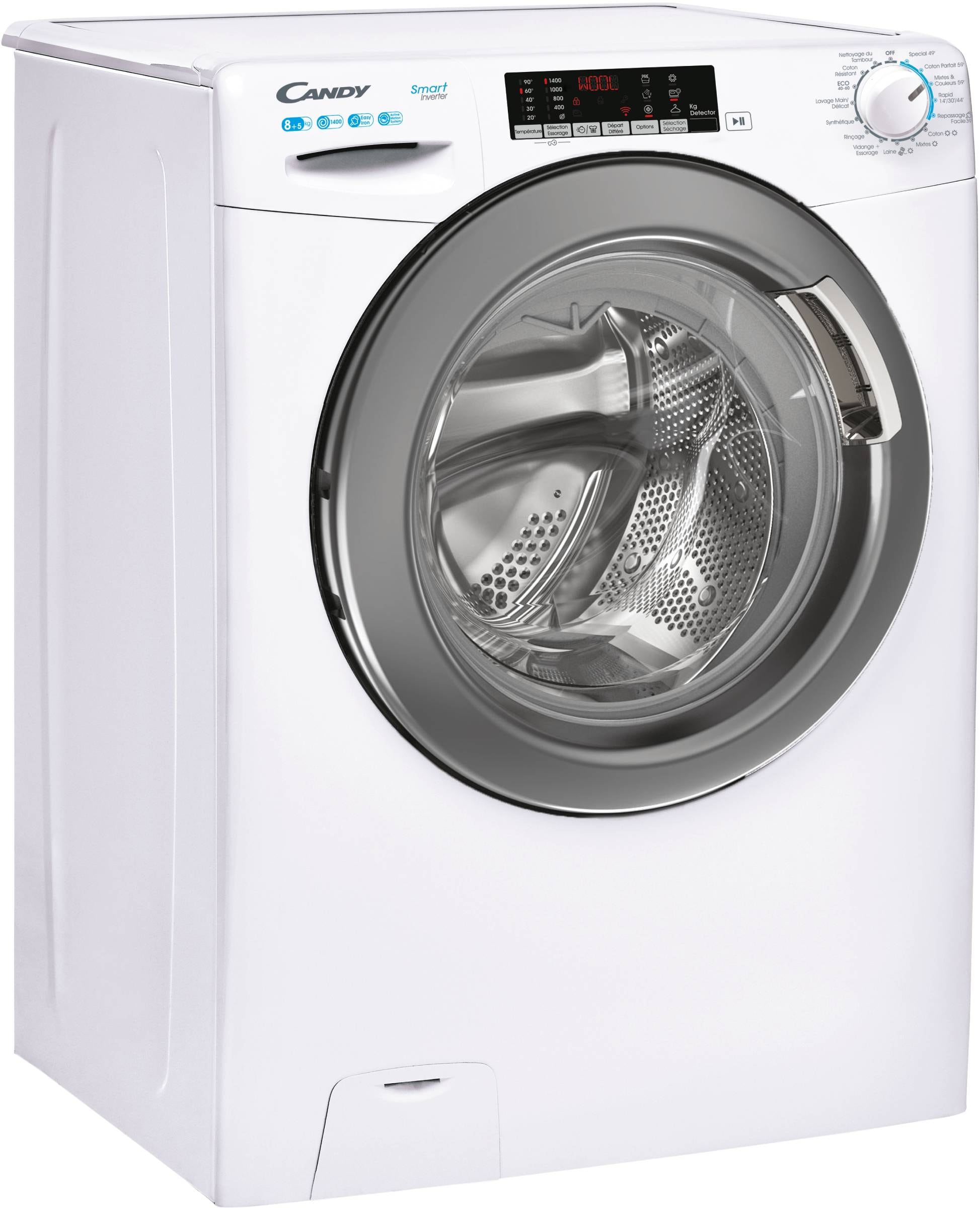 Lave linge sechant Frontal CANDY , 1400 trs/mn, 8/5kg, Blanc - CSWS485TWMREFR