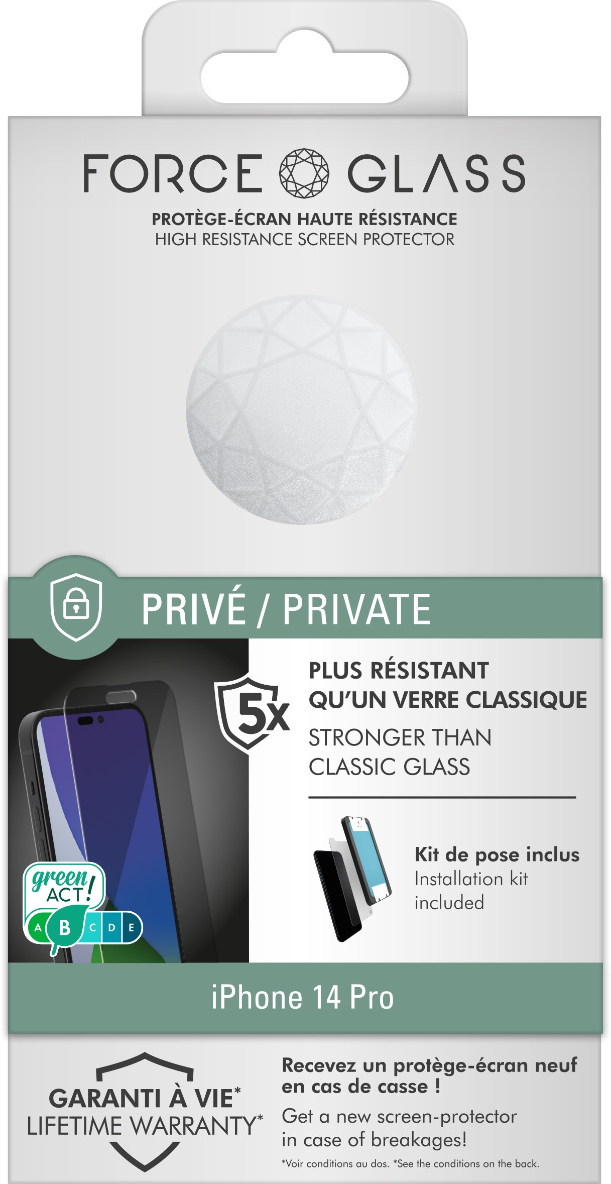 FORCEGLASS Kit accessoires smartphone  - FGOGIP14PPRIV