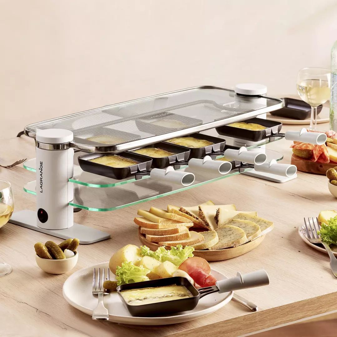 Raclette classique LAGRANGE 10 personnes 1200W Blanc - 79901