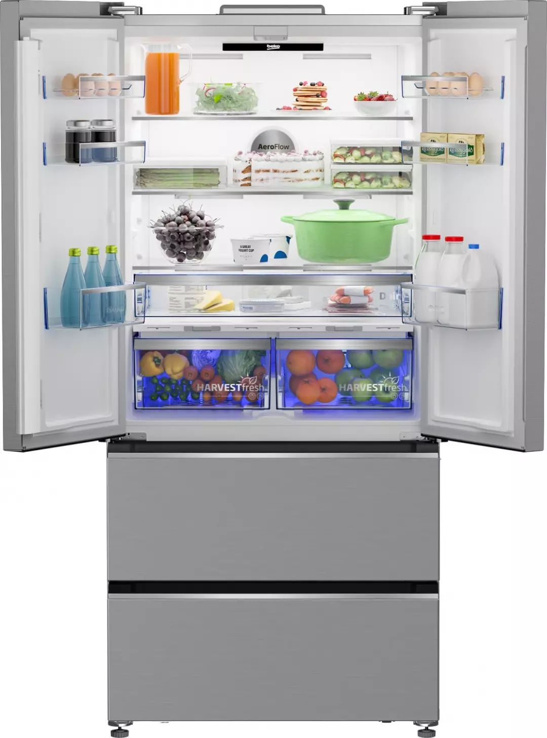 Réfrigérateur 4 portes BEKO 513L No Frost Inox - B3RGNE544ZXP
