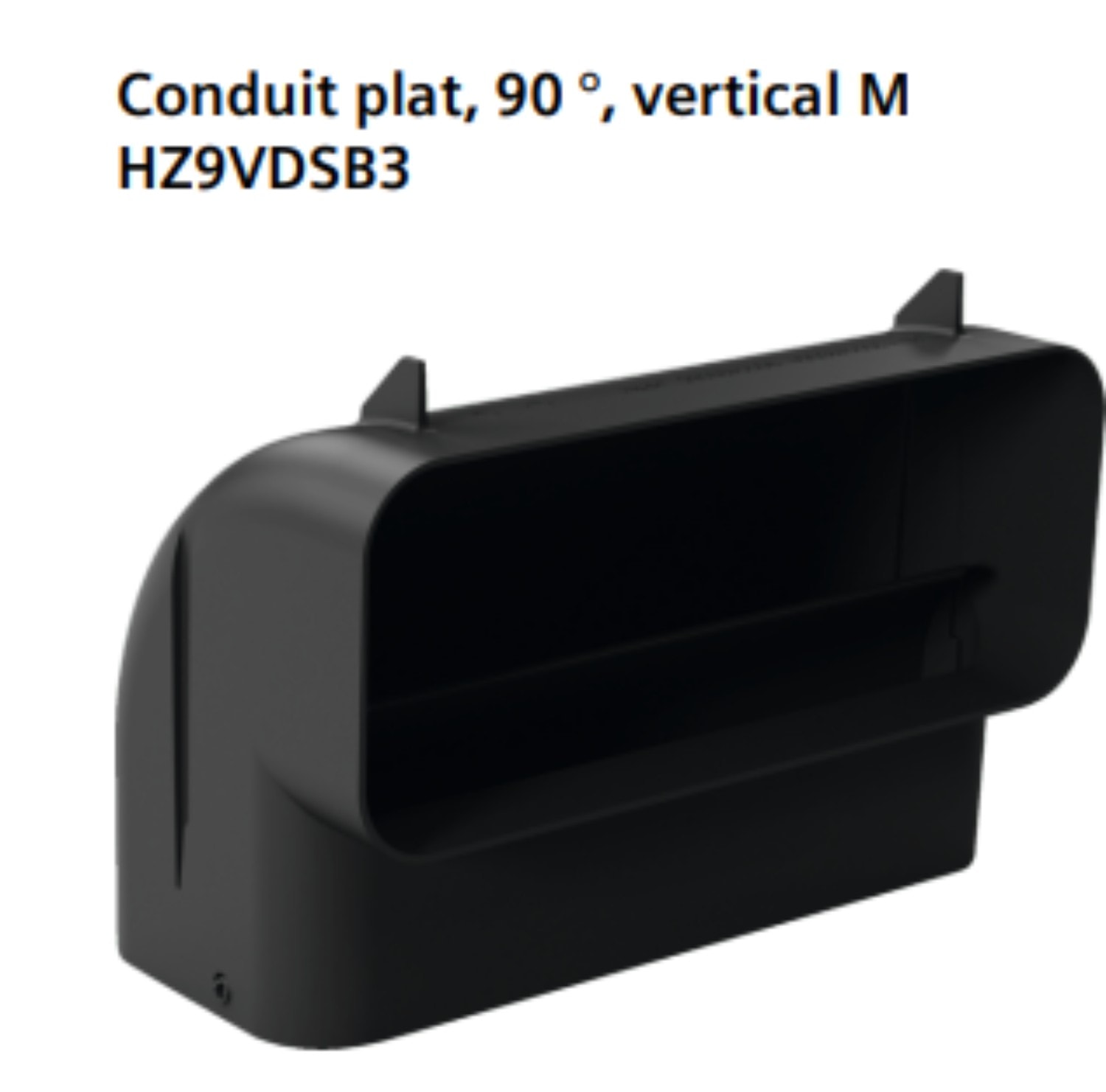Adaptateur SIEMENS Conduit plat 90° Noir HZ9VDSB3