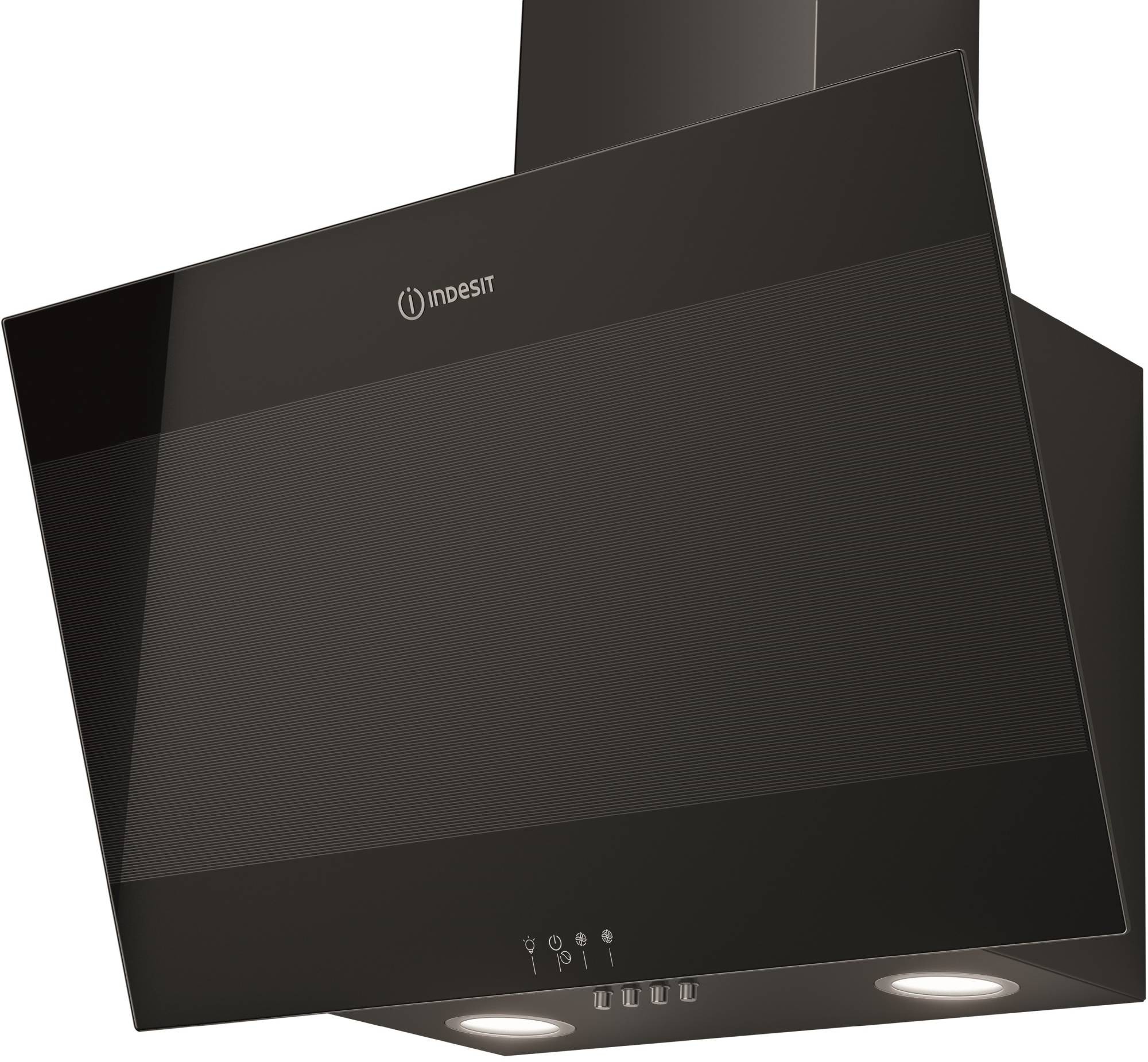 Hotte decorative murale INDESIT 70db 60cm Noir IHVP66LMK