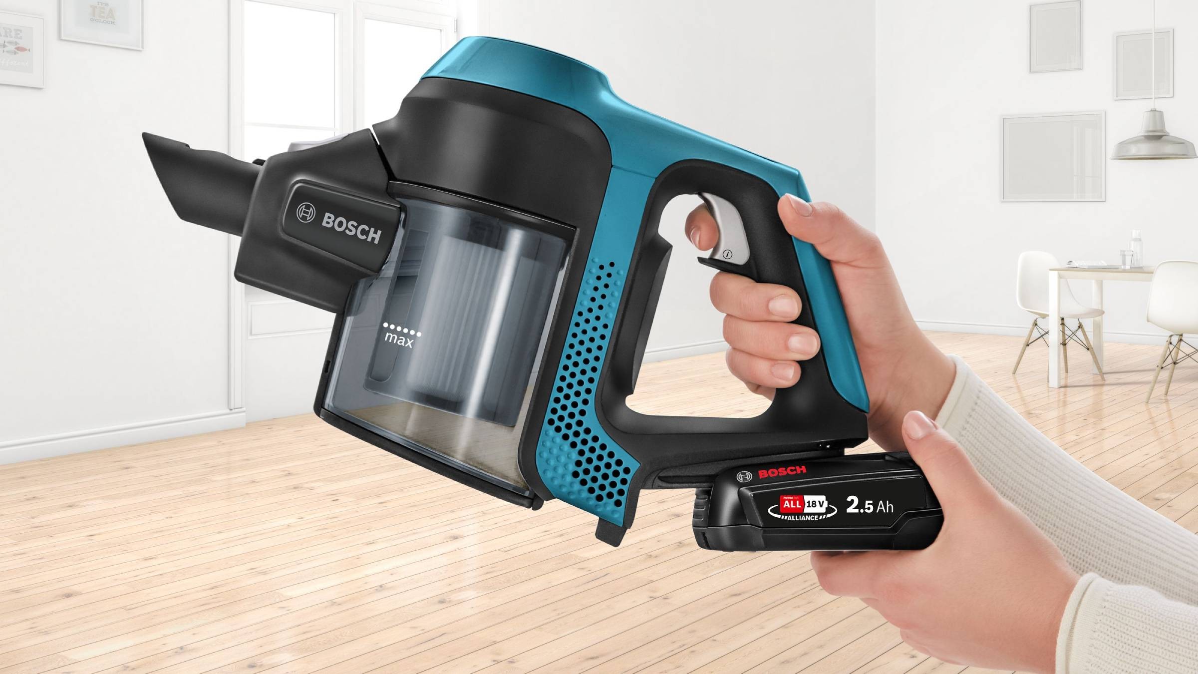 Aspirateur balai BOSCH Série 6 Unlimited Bleu - BBS611LAG Aspirateur balai BOSCH Série 6 Unlimited Bleu - BBS611LAG