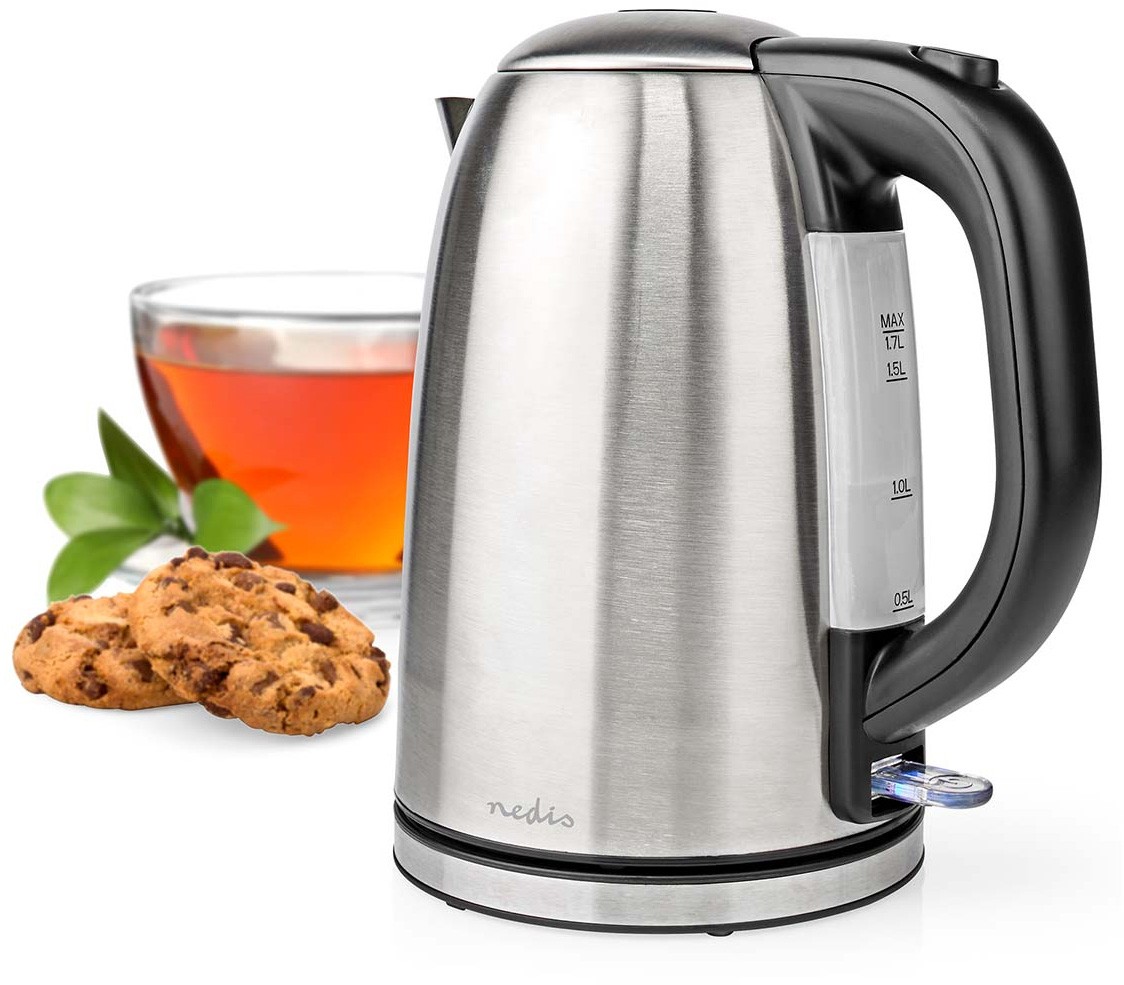 Bouilloire NEDIS , 1,7L, 2200w, Inox - KAWK350EAL