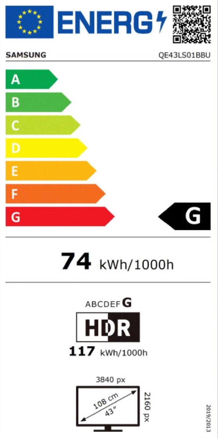 SAMSUNG TV LED 4K 108 cm TV LED QE43LS01BB 4K 108 cm