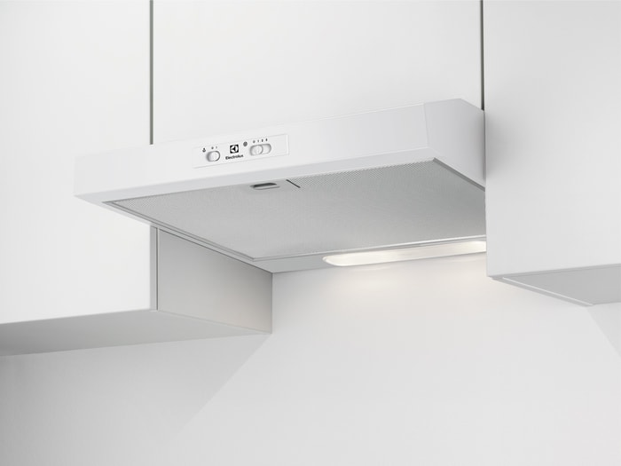 Hotte casquette ELECTROLUX 60cm 71dB Blanc EFU216W