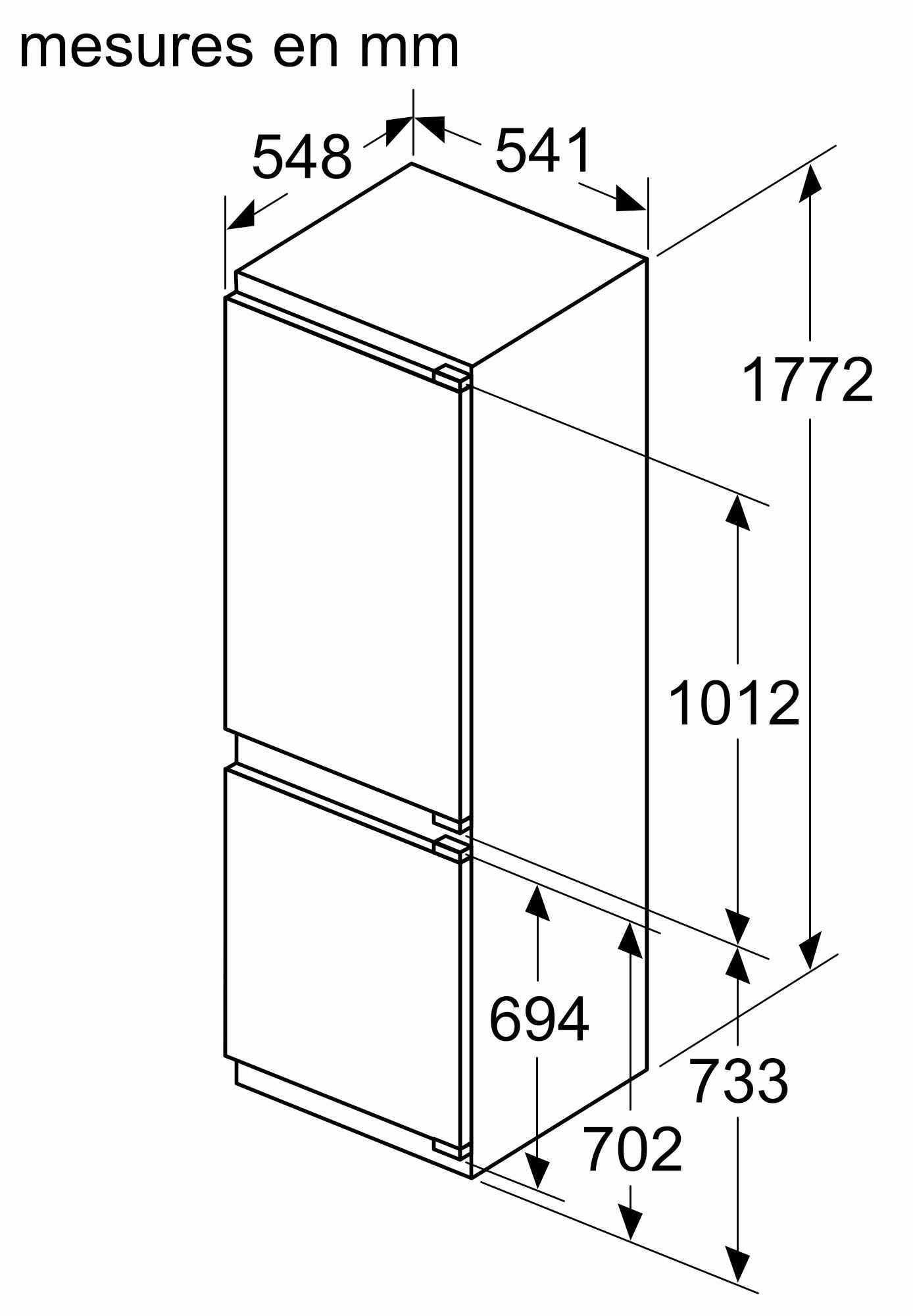Réfrigérateur congélateur encastrable NEFF - KI7867FE0 Réfrigérateur congélateur encastrable NEFF - KI7867FE0