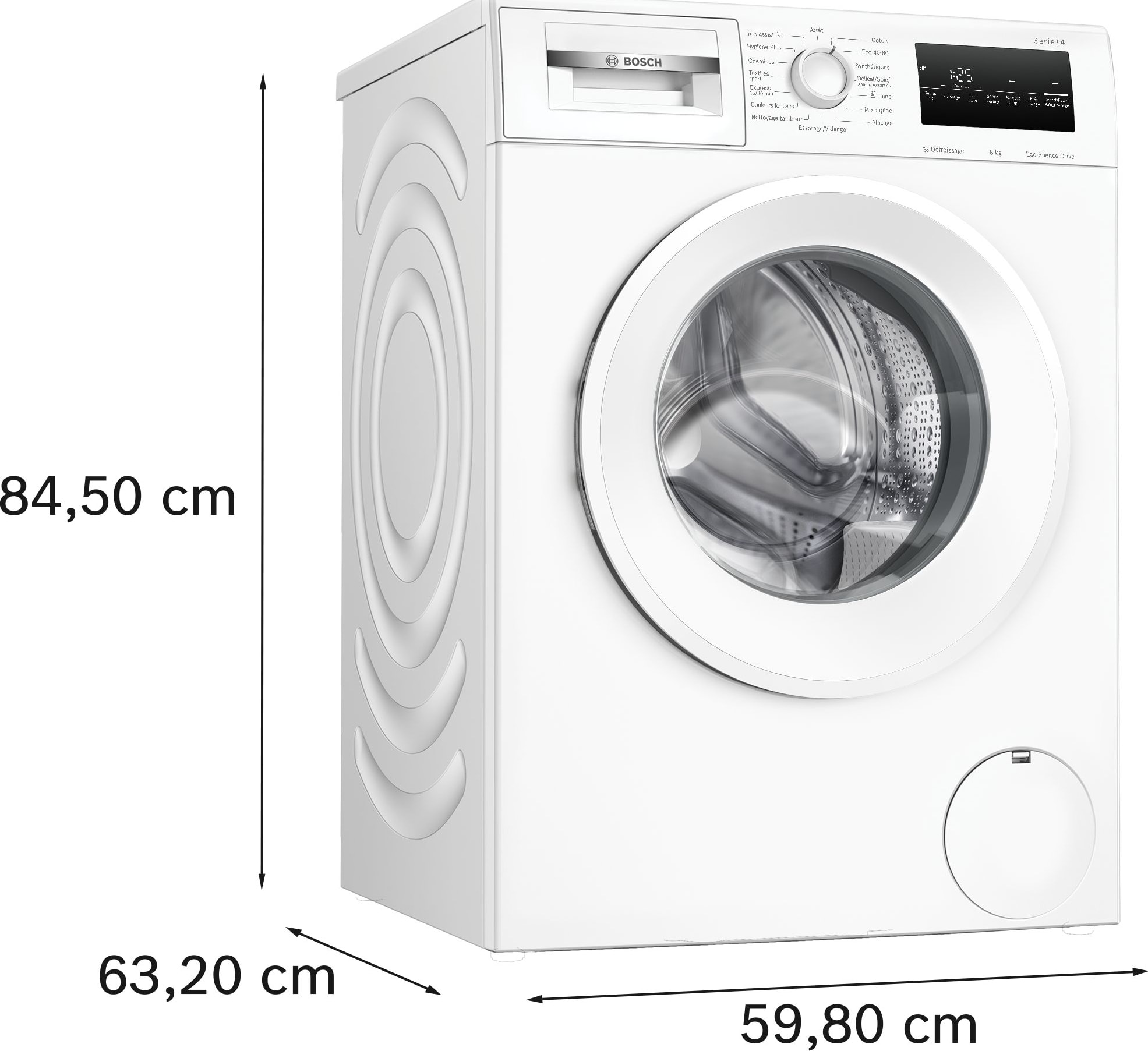 Lave linge Frontal BOSCH 8kg 1400trs/min Blanc - WAN2827UFR