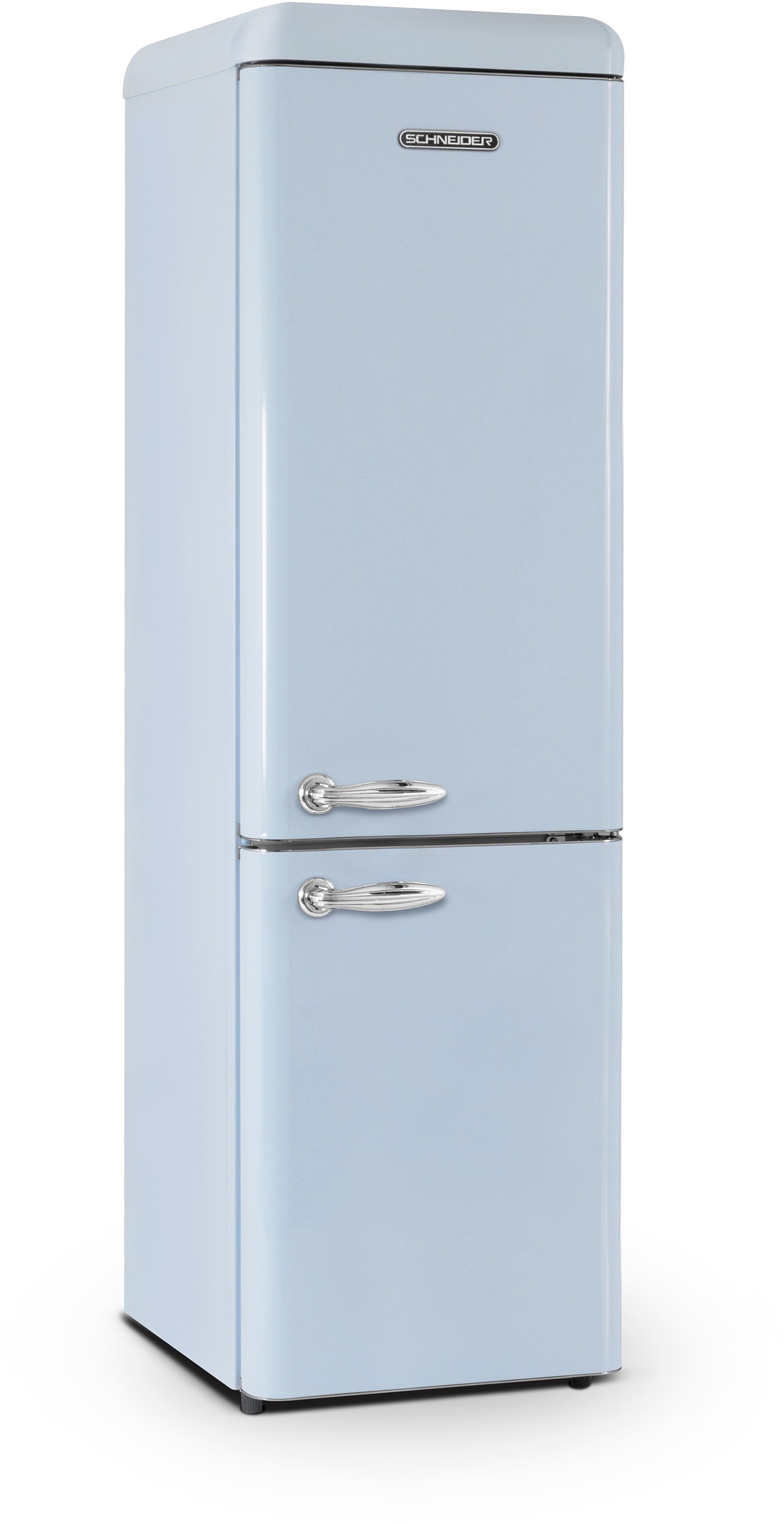 SCHNEIDER Réfrigérateur congélateur bas Vintage Froid statique 251L Bleu - SCCB250VBL