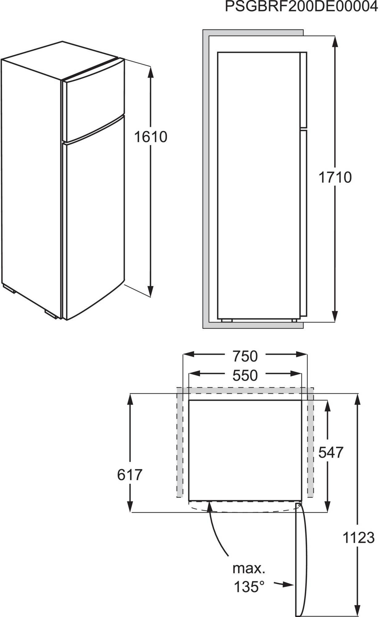 Réfrigérateur congélateur haut ELECTROLUX combiné Série 500 LowFrost 244L - LTB1AF28U0 Réfrigérateur congélateur haut ELECTROLUX combiné Série 500 LowFrost 244L - LTB1AF28U0