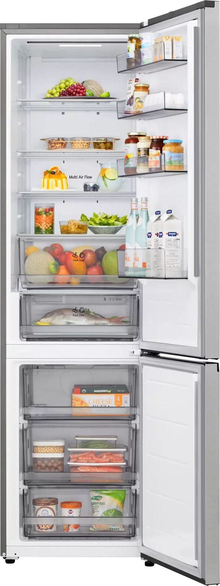 Réfrigérateur congélateur bas LG 375L No Frost Inox - GBBSJ20DPY
