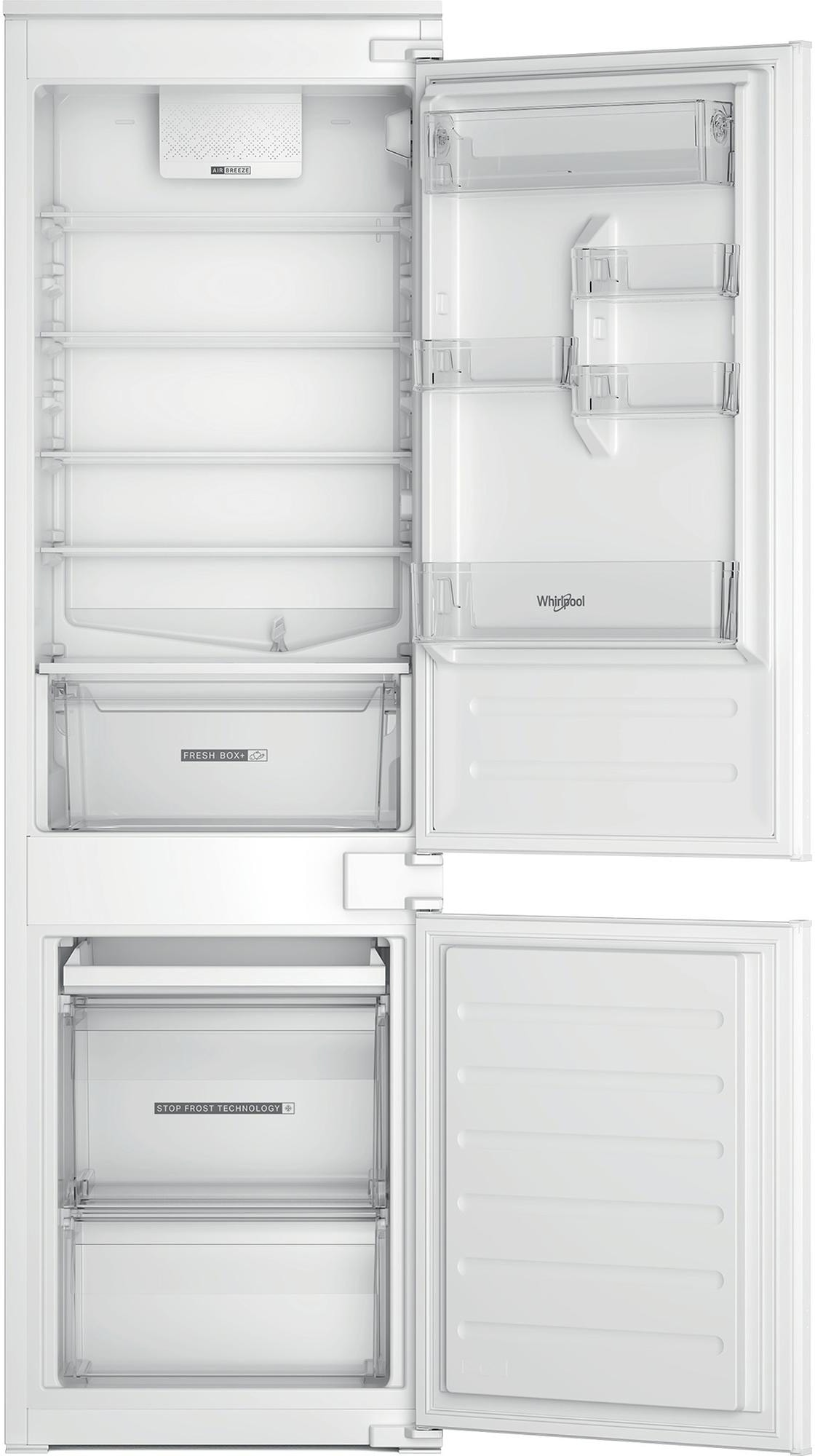 Réfrigérateur congélateur encastrable WHIRLPOOL 268L Froid brassé Blanc WHC18D021A1SFFR