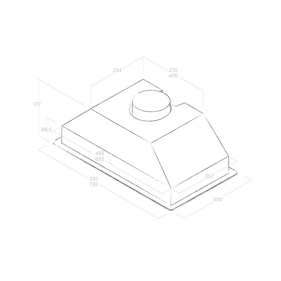 Groupe filtrant ELICA 3 vitesses 53cm  - PRF0142723