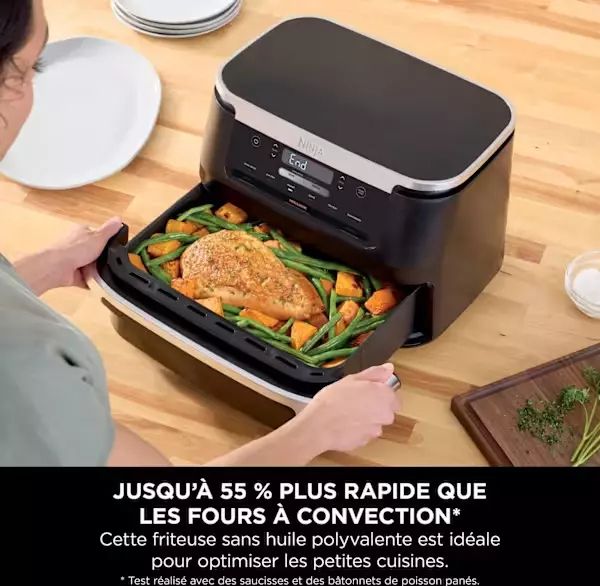 Friteuse à air chaud NINJA AirFryer 6.6L 2470W Double compartiment - AF550EU