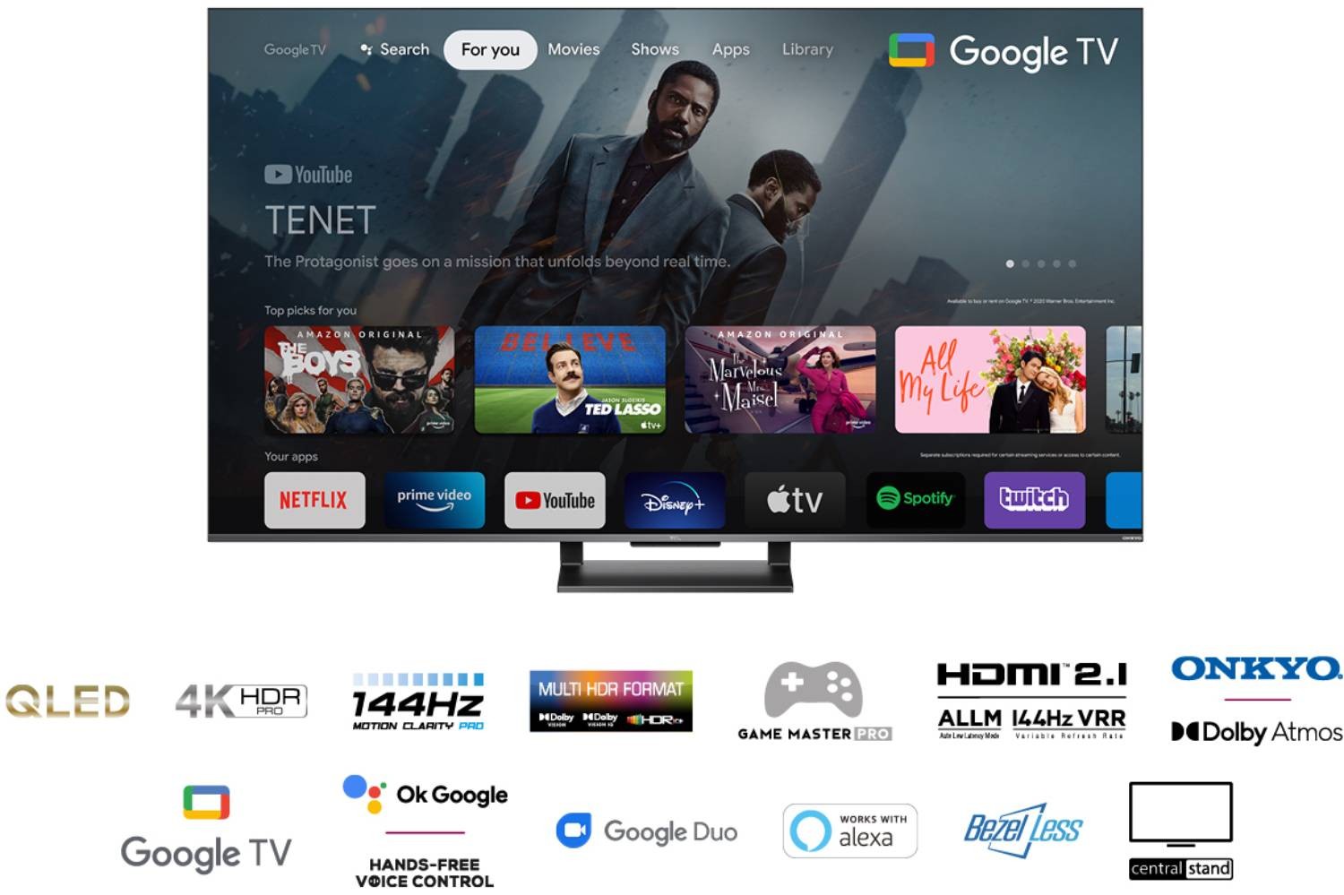 TCL TV QLED 4K 164 cm 65"