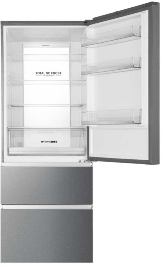 HAIER Réfrigérateur congélateur bas Série 70 Froid ventilé MyZone 430L Inox  - A3FE743CPJ