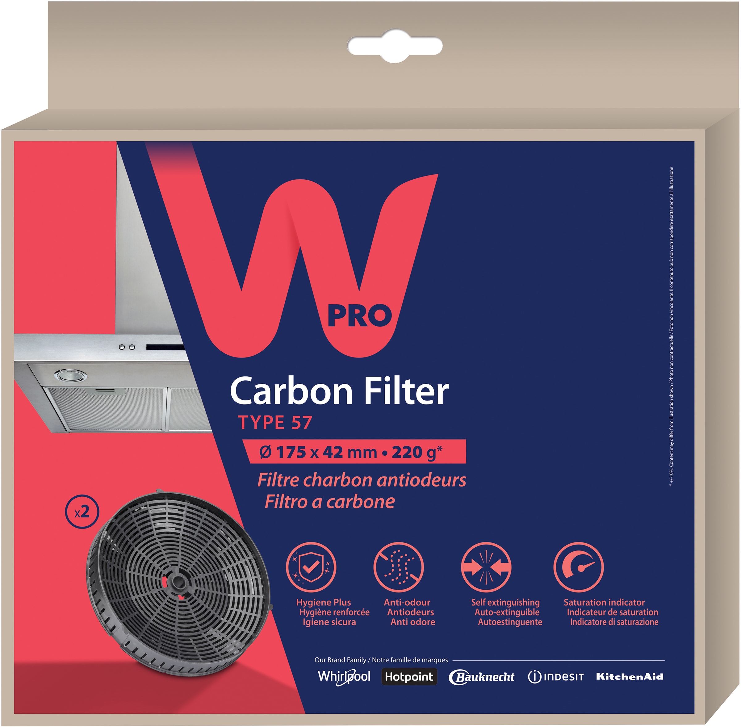 Filtre à charbon WPRO  - CHF57