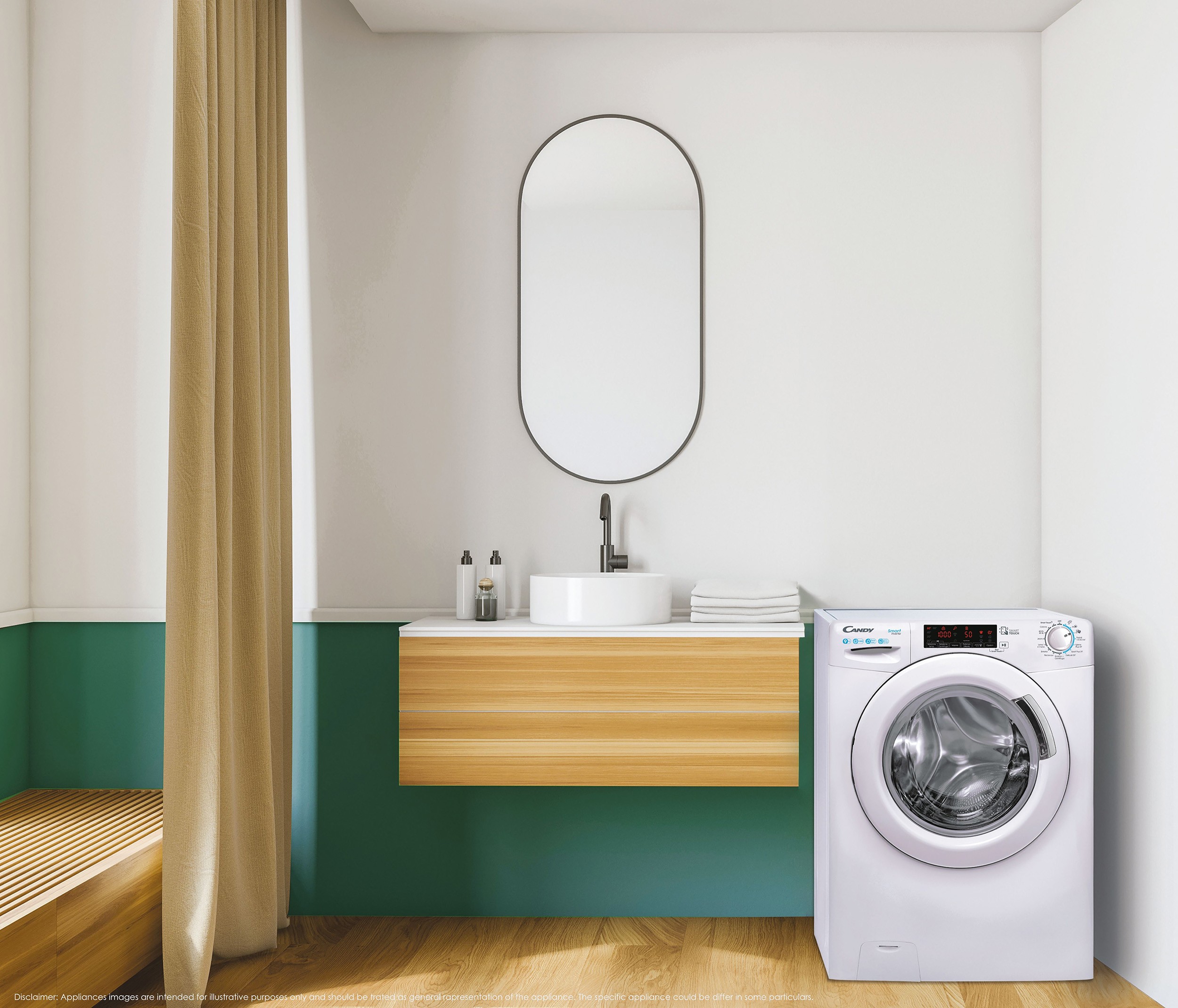 Lave linge Frontal CANDY 1400 trs/mn, 10kg, Blanc - CS4102DW4/1-47