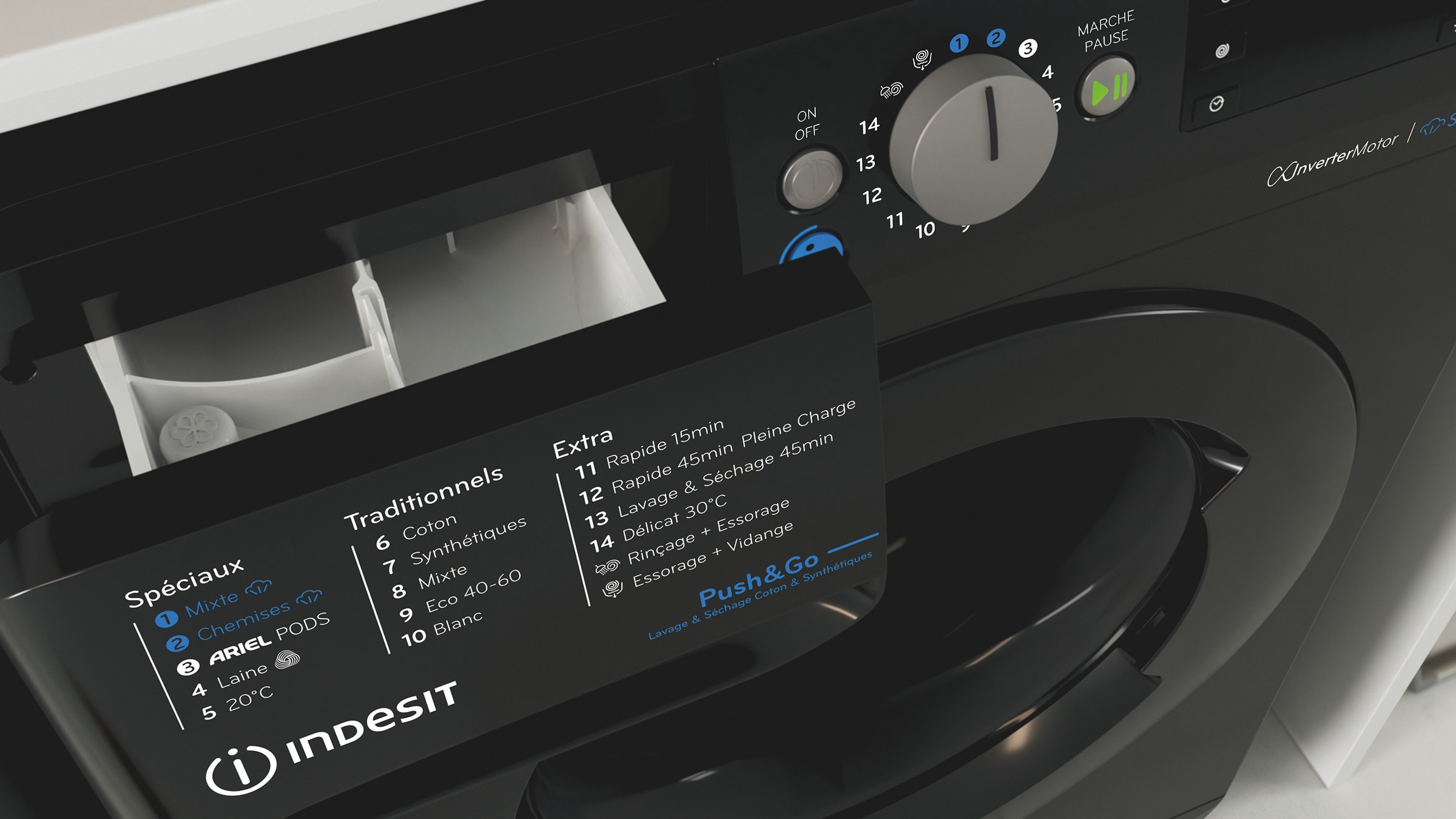 Lave linge sechant Frontal INDESIT - BDE86435BKVFR Lave linge sechant Frontal INDESIT - BDE86435BKVFR