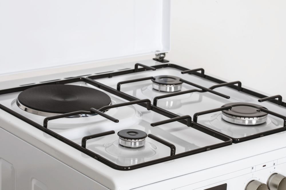 Cuisiniere mixte ROSIERES 4 foyers Gaz four multifonction catalyse 60L Blanc - RGE660CMWE