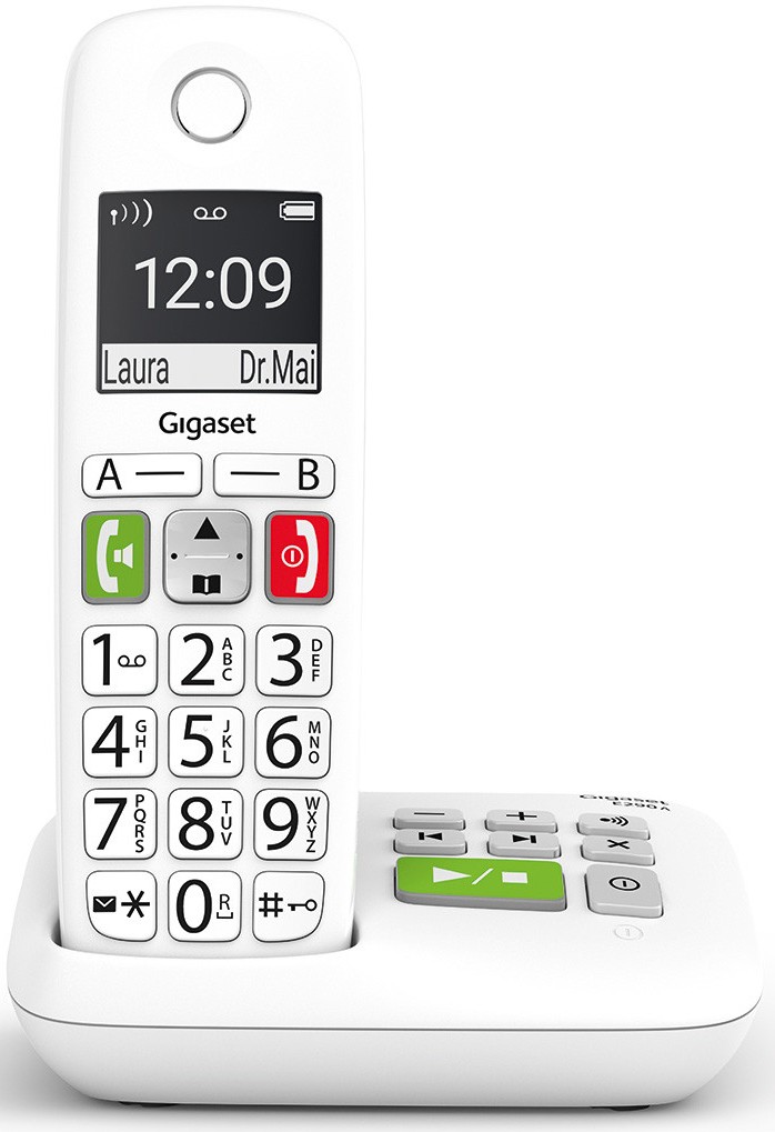 GIGASET Téléphone sans fil E290 avec répondeur - E290A-BLANC