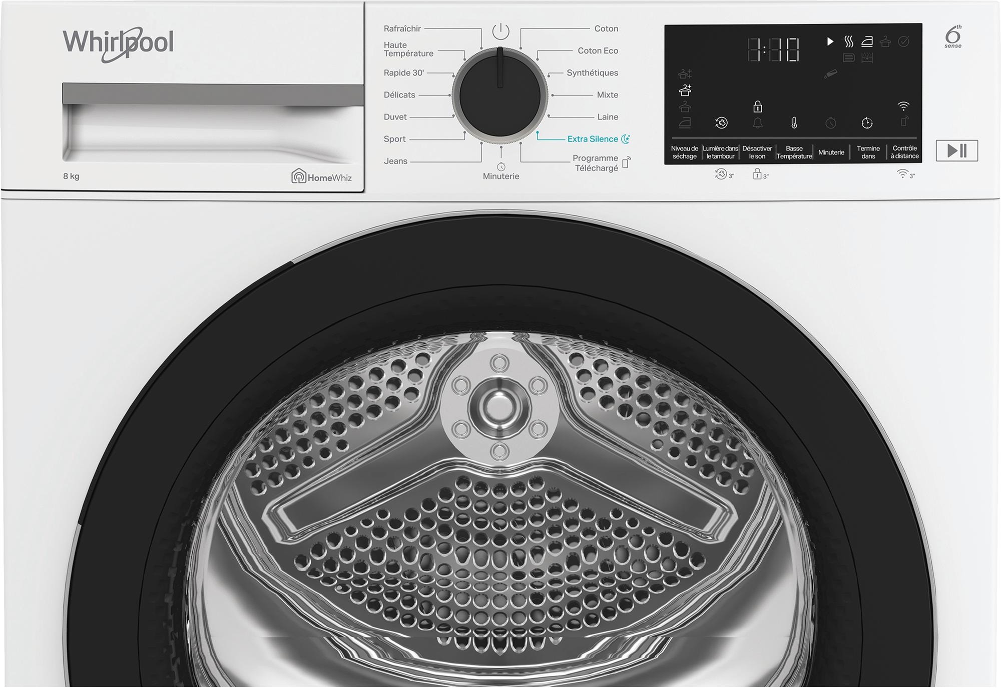 Sèche-linge pompe à chaleur WHIRLPOOL 8kg Blanc - CWD84MWBSFR